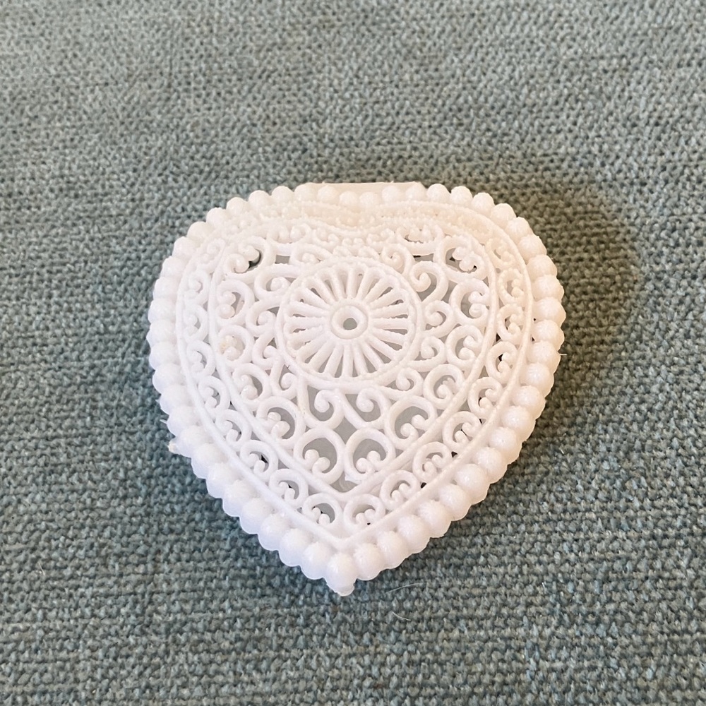 Vintage Plastic Heart Box Container